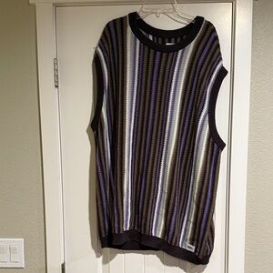Vans Multicolor Striped Crewneck Sweater Vest